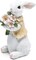 Easter Bunny Decorations Spring Home Decor Bunny Figurines(Spring White Rabbit) 3.5 x 6.81 x 4.72 inches